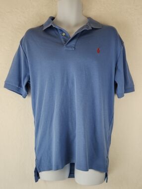 Polo by Ralph Lauren Light Blue Polo with Small Red Pony Logo Men's Size Medium